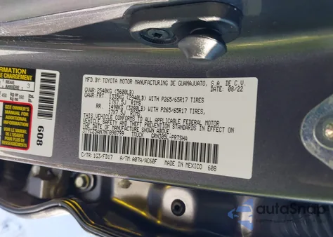 2022 Toyota Tacoma Trd Sport из США, поврежденный, VIN 3TYCZ5AN7NT098799